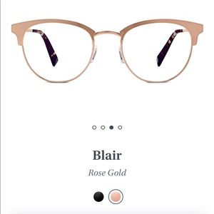 Warby Parker Blair Rose Gold Glasses, Medium Width